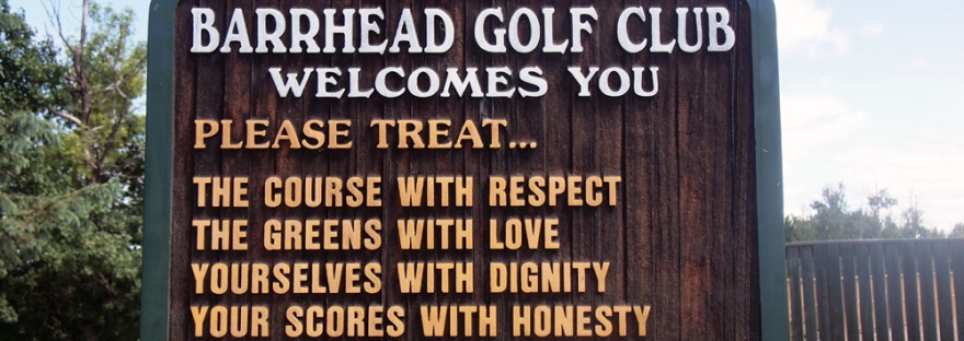 Local rules at Barrhead Golf Course.