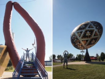 As long as you are in the area, you really ought to go check out the big things: the giant sausage in Mundare and the huge Easter Egg in Vegreville.