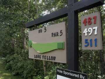Plenty of personality at Pineridge Golf Course, where each hole has been given a whimsical name.